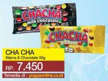 Promo Harga DELFI CHA CHA Chocolate Peanut, Milk Chocolate 60 gr - Yogya