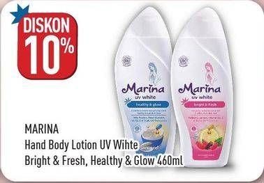 Promo Harga MARINA Hand Body Lotion Bright Fresh, Healthy Glow 460 ml - Hypermart