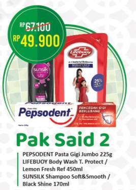 Pepsodent Pasta Gigi/Lifebuoy Body Wash/Sunsilk Shampoo