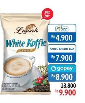 Promo Harga Luwak White Koffie per 10 sachet 20 gr - Alfamidi