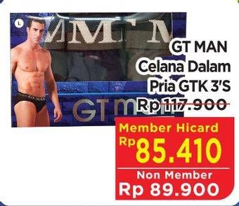 Promo Harga GT MAN Celana Dalam Pria 3 pcs - Hypermart