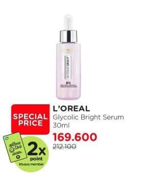 Promo Harga Loreal Glycolic Bright Instant Serum 30 ml - Watsons