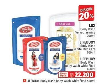 Promo Harga Lux/Lifebuoy 900ml, 450 ml Body Wash  - Lotte Grosir