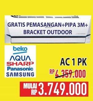 Promo Harga BEKO/AQUA/SHARP/PANASONIC/SAMSUNG AC 1PK  - Hypermart