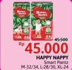 Promo Harga Happy Nappy Smart Pantz Diaper M32, M34, L28, L30, XL24 24 pcs - Alfamidi