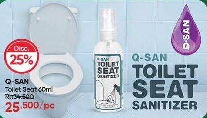 Promo Harga Q-san Toilet Seat Sanitizer 60 ml - Guardian
