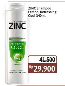 Promo Harga Zinc Shampoo Active Fresh Lemon, Refreshing Cool 340 ml - Alfamidi