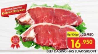 Promo Harga Daging Has Luar (Daging Sirloin) per 100 gr - Superindo