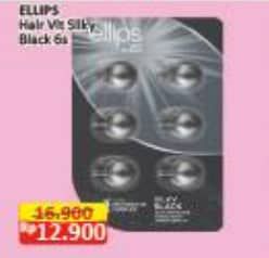Promo Harga Ellips Hair Vitamin Pro Keratin Complex Silky Black 6 pcs - Alfamart