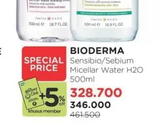Promo Harga Bioderma Sensibio H2O/Bioderma Sebium H20   - Watsons