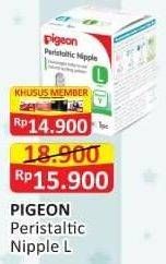 Promo Harga PIGEON Peristaltic Plus Nipple L 1 pcs - Alfamart