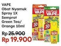 Promo Harga Fumakilla Vape One Push Green Tea 30 Hari, Orange 30 Hari 10 ml - Indomaret