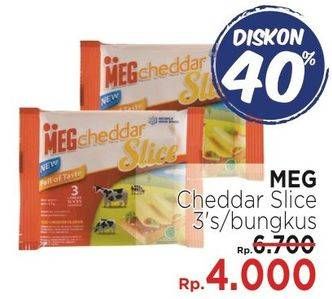 Promo Harga MEG Cheddar Slice 3 pcs - LotteMart