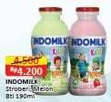 Promo Harga Indomilk Susu Cair Botol Melon, Stroberi 190 ml - Alfamart