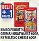 Promo Harga KIMBO Probites Original German Bratwurst, New York Melting Cheese 1 pcs - Hypermart