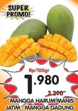 Promo Harga Mangga Harum Manis per 100 gr - Superindo