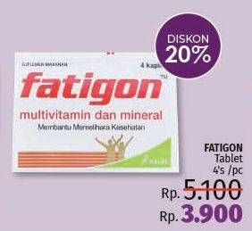 Promo Harga FATIGON Multivitamin dan Mineral 4 pcs - LotteMart