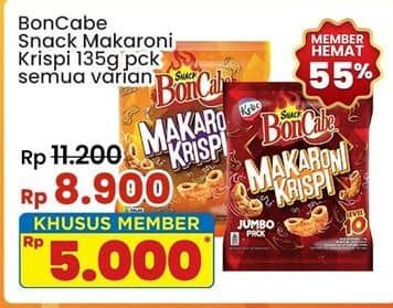 Promo Harga Kobe Bon Cabe Makaroni Krispi All Variants 150 gr - Indomaret