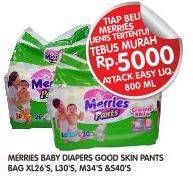 Promo Harga MERRIES Pants Good Skin S40, M34, L30, XL26  - Superindo