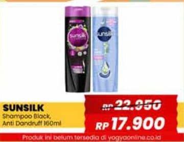 Promo Harga Sunsilk Shampoo Black Shine, Anti Ketombe Activ-Infusion 160 ml - Yogya