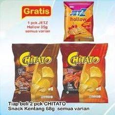 Promo Harga CHITATO Snack Potato Chips Ayam Bumbu Spicy Chicken, Sapi Panggang Beef Barbeque 68 gr - Indomaret