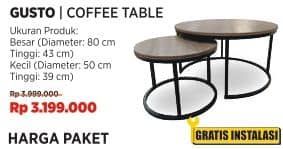 Promo Harga Courts Gusto Coffee Table 2Pcs Mdf   - COURTS