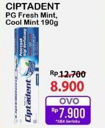 Promo Harga Ciptadent Pasta Gigi Maxi 12 Plus Fresh Mint, Cool Mint 190 gr - Alfamart