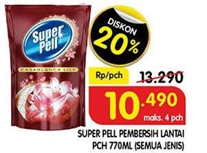 Promo Harga SUPER PELL Pembersih Lantai All Variants 770 ml - Superindo