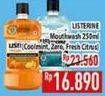 Promo Harga Listerine Mouthwash Antiseptic Cool Mint, Zero, Fresh Citrus, Fresh Citrus 250 ml - Hypermart