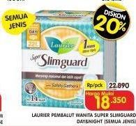 Promo Harga LAURIER Super Slimguard Day/Night  - Superindo