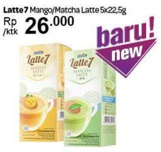Promo Harga Latte 7 Latte Mango, Matcha Latte per 5 pcs 22 gr - Carrefour
