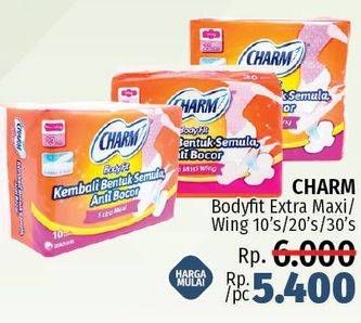 Promo Harga Charm Body Fit Extra Maxi Wing, NonWing 10 pcs - LotteMart