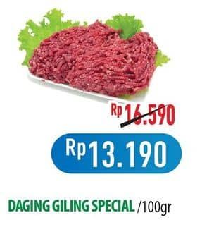 Promo Harga Daging Giling Sapi Spesial per 100 gr - Hypermart