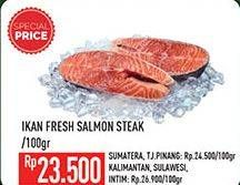 Promo Harga Salmon Steak per 100 gr - Hypermart