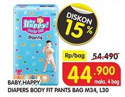 Promo Harga Baby Happy Body Fit Pants M34, L30  - Superindo