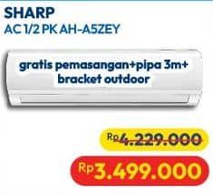 Promo Harga Sharp AH-A5ZEY | AC Standard 1/2PK  - Hypermart