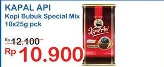 Promo Harga Kapal Api Kopi Bubuk Special Mix 10 pcs - Indomaret