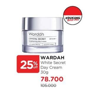 Promo Harga Wardah White Secret Day Cream 30 gr - Watsons