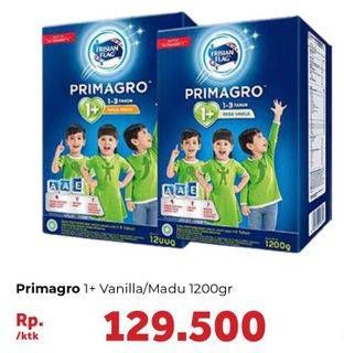 Promo Harga FRISIAN FLAG Primagro 1+ Vanilla, Madu 1200 gr - Carrefour