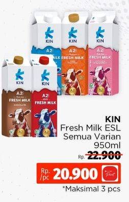 Promo Harga KIN Fresh Milk All Variants 950 ml - Lotte Grosir