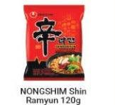 Promo Harga NONGSHIM Noodle Shin Ramyun Shrimp Flavor 120 gr - Alfamart