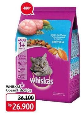 Promo Harga WHISKAS Makanan Kucing Ocean Fish 480 gr - Alfamidi