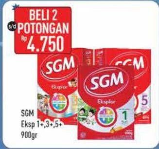 Promo Harga SGM Eksplor 1+/ 3+/ 5+ per 2 box 900 gr - Hypermart