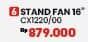 Promo Harga Philips CX1220/00 Stand Fan  - COURTS
