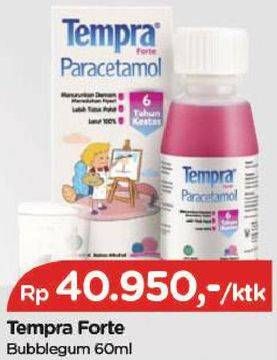 Promo Harga TEMPRA Forte Paracetamol  Bubblegum 60 ml - TIP TOP