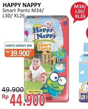 Promo Harga Happy Nappy Smart Pantz Diaper M34, L30, XL26 26 pcs - Alfamidi