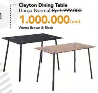 Promo Harga Dining Table Clayton  - Carrefour