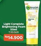 Promo Harga GARNIER Light Complete Brightening Foam 50 ml - Indomaret