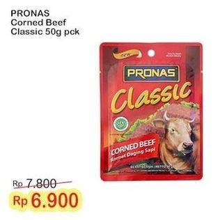 Promo Harga Pronas Corned Beef Regular 50 gr - Indomaret