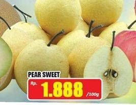 Promo Harga Pear Sweet per 100 gr - Hari Hari